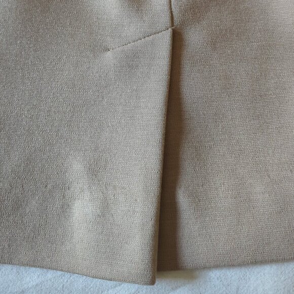 Valerie Stevens Pencil Skirt Size 4 Tan Pure Wool - Picture 5 of 8